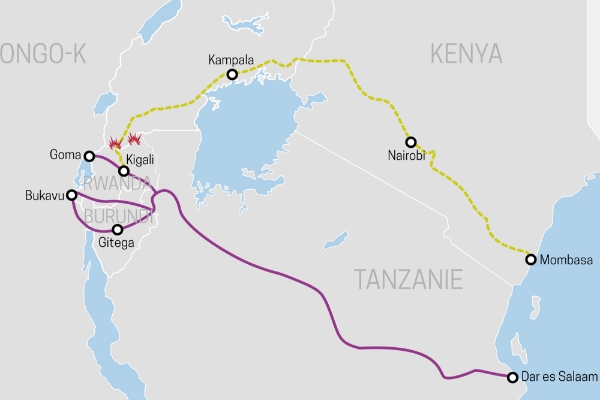 Corridors d'évacuation miniers est-africains