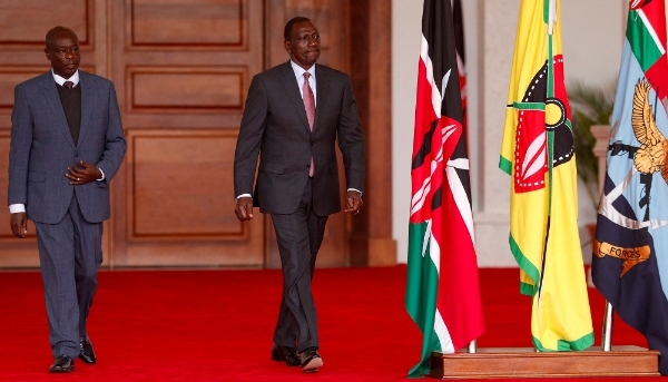 Le vice-président Rigathi Gachagua avec le président William Ruto, à la State House, à Nairobi, le 24 juillet 2024.