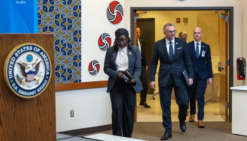 Le conseiller spécial pour l'Afrique de Donald Trump, Massad Boulos, à Kigali, le 8 avril 2025.
