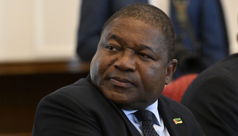 Le président mozambicain Filipe Nyusi à Prague (République tchèque), le 8 août 2023. 