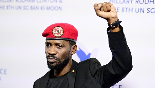 Bobi Wine au gala Cinema for Peace de Berlin, le 19 février 2024.