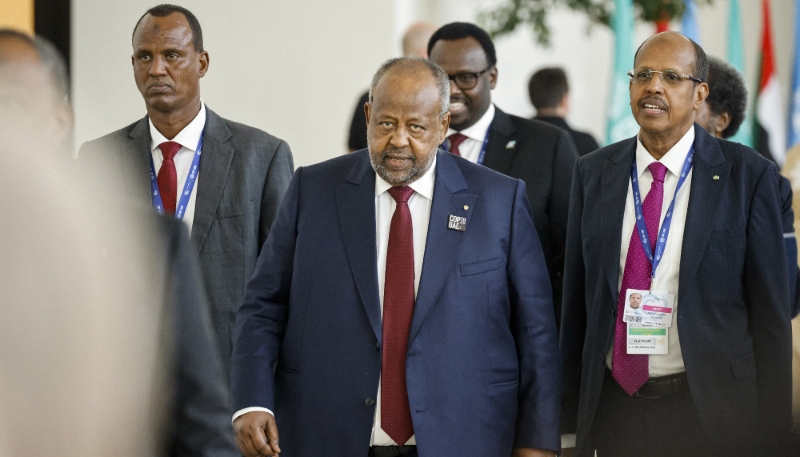 Le président djiboutien Ismail Omar Guelleh lors du Sommet de l'ONU pour le climat, le 1er décembre 2023, à Dubaï.