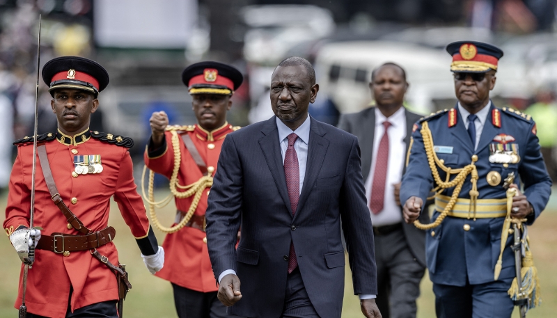 Le président kényan, William Ruto, lors du 60e anniversaire de l'Indépendance, le 12 décembre 2023, à Nairobi.