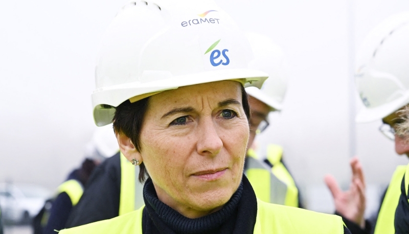 La PDG du groupe Eramet, Christel Bories, à Rittershoffen, dans l'est de la France, le 13 février 2023.