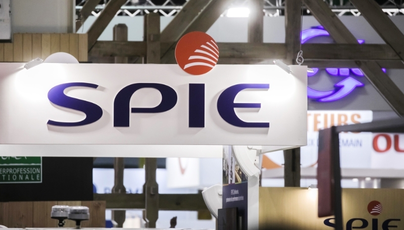 Le logo de Spie, en France, le 19 novembre 2019.