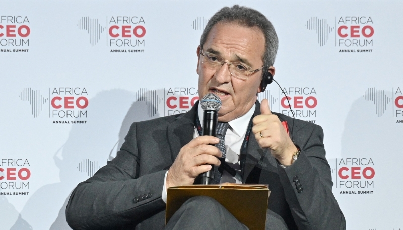 Le PDG du groupe tunisien CHO, Abdelaziz Makhloufi, à l'Africa CEO Forum, à Abidjan, le 14 juin 2022.