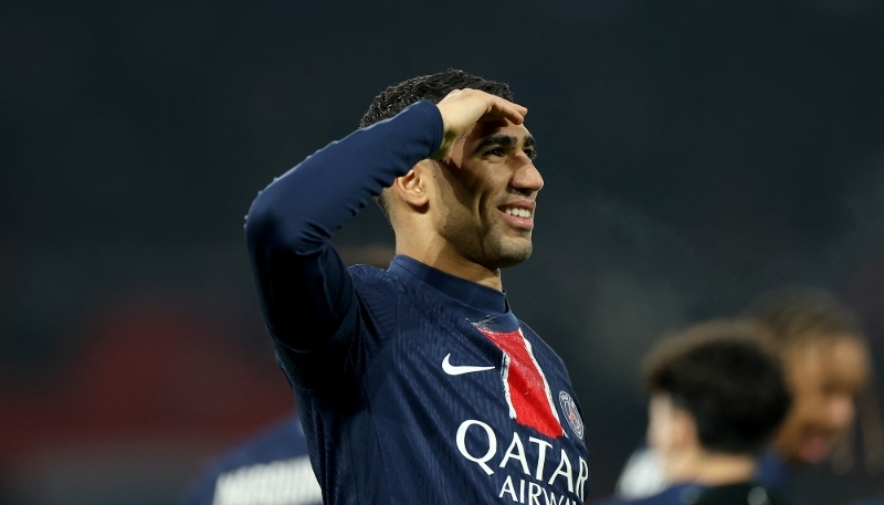 Achraf Hakimi au Parc des Princes, à Paris, le 30 novembre 2024.