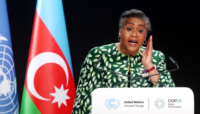 La première ministre congolaise, Judith Suminwa Tuluka, à la COP29, à Bakou, en Azerbaïdjan, le 13 novembre 2024.