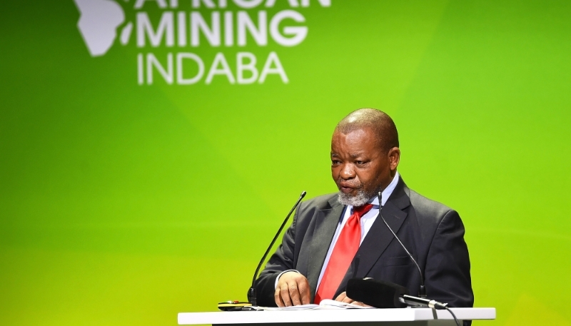 Le ministre sud-africain des mines et des ressources énergétiques au African Mining Indaba, à Cape Town, le 9 mai 2022.