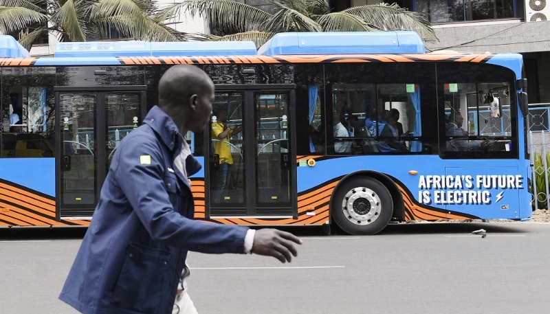 Un bus électrique à Nairobi, le 19 octobre 2022.