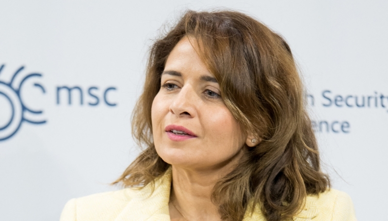 Leila Benali, ministre de la transition énergétique et du développement durable, le 18 février 2024 à Munich, en Allemagne.