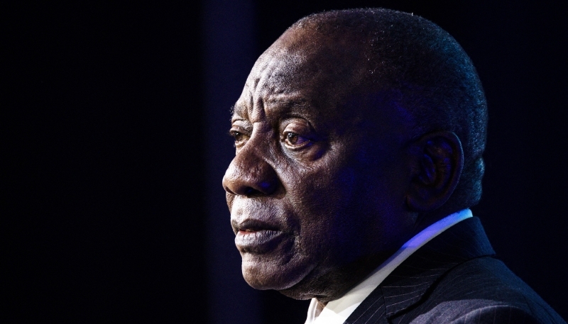 Cyril Ramaphosa à la cérémonie d'annonce des résultats des élections, le 2 juin 2024, à Johannesbourg.