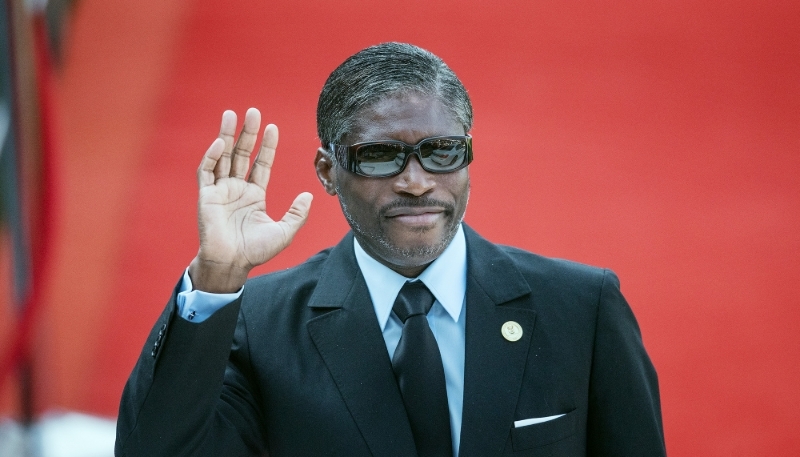 Teodoro Nguema Obiang Mangue à Pretoria, en Afrique du Sud, pour l'investiture de Cyril Ramaphosa, le 25 mai 2019.