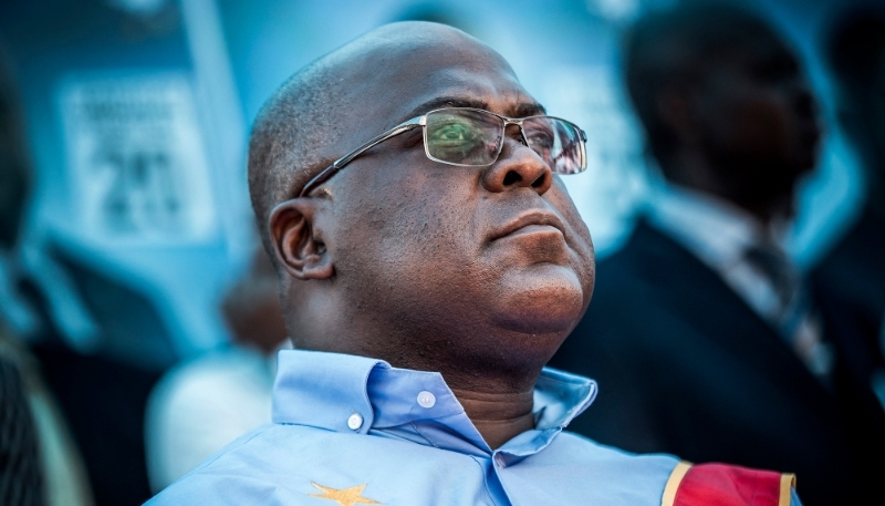 Le président de la République démocratique du Congo, Félix Tshisekedi, le 21 décembre 2018, à Kinshasa, en RDC.