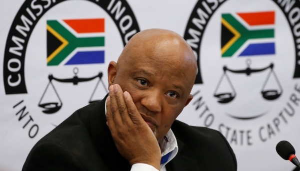 Mcebisi Jonas, alors ministre des finances, à Johannesbourg, le 24 août 2018.