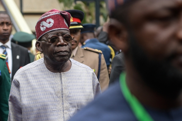 Le président nigérian Bola Tinubu à Nairobi, le 16 juillet 2023.