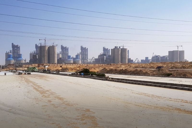 Une cimenterie d'Arish Cement Co dans le gouvernorat égyptien de Beni Suef, au sud du Caire, en janvier 2018. 