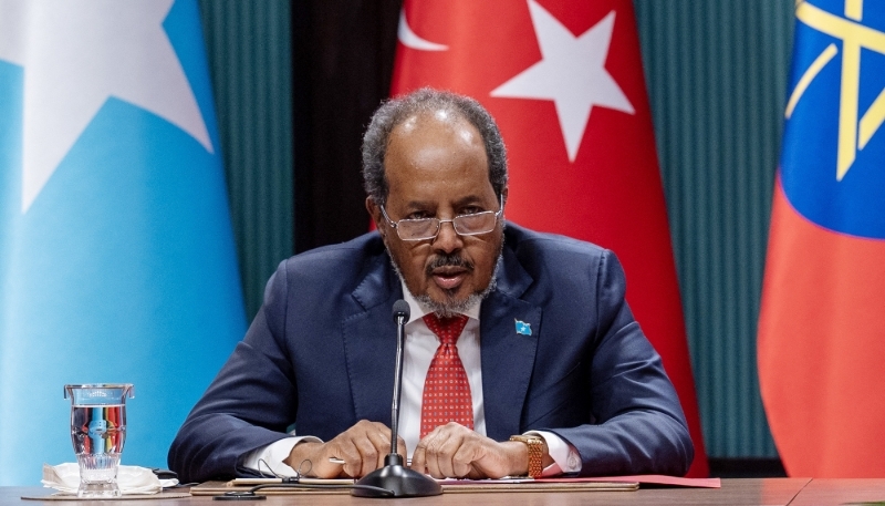 Hassan Sheikh Mohamoud à Ankara, le 11 décembre 2024.