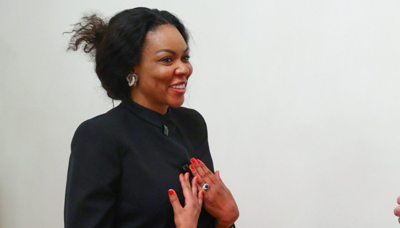 Françoise Joly, conseillère du président congolais, Denis Sassou-Nguesso, à Moscou, en mars 2021.