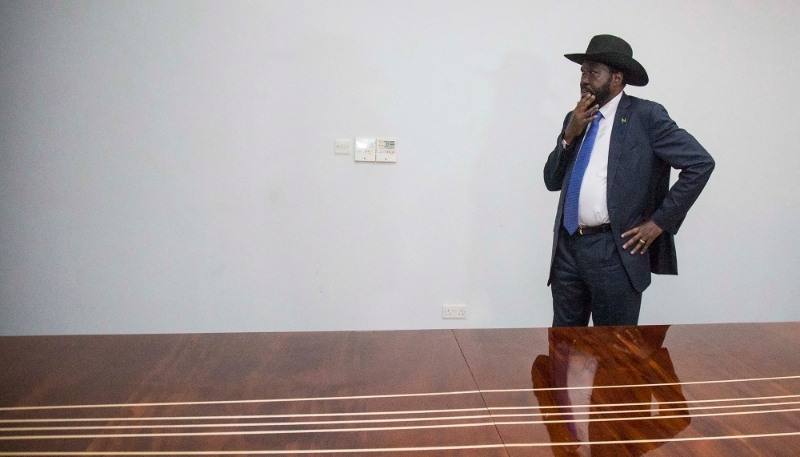 Le président sud-soudanais, Salva Kiir, à Djouba, le 25 octobre 2017.