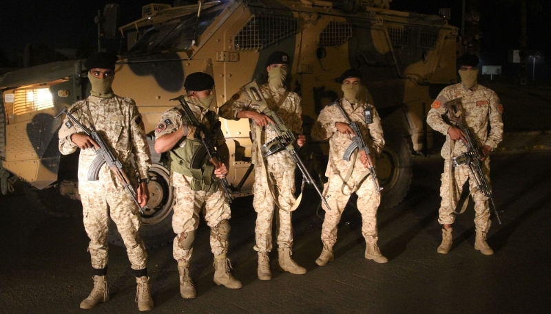 Des soldats de la 444e brigade de l'armée libyenne à Tripoli, en juin 2022.