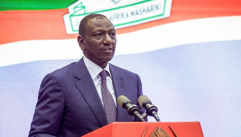 Le président kényan, William Ruto, à Dar es-Salam, le 8 février 2025. 