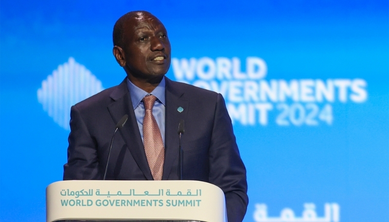 Le président kényan, William Ruto, à Dubaï, aux Émirats arabes unis, le 13 février 2024.