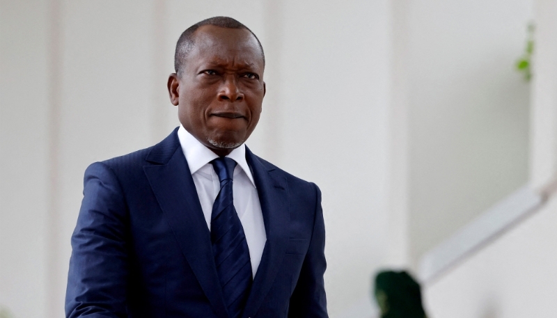 Le président béninois, Patrice Talon, au palais de la Marina à Cotonou, en juillet 2022.