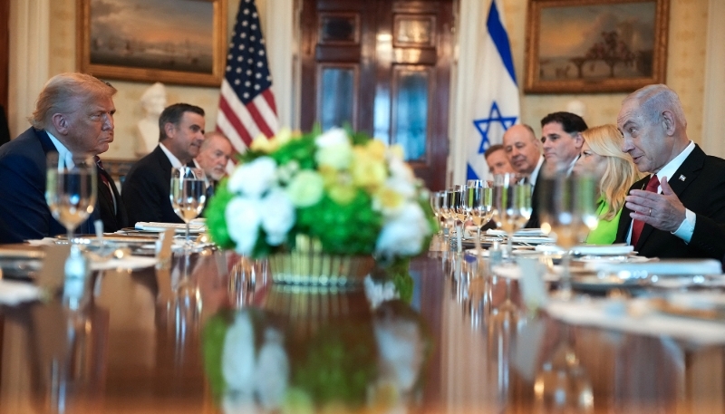 Le président américain Donald Trump et le premier ministre israélien Benjamin Netanyahu, à Washington, le 7 juillet 2025.