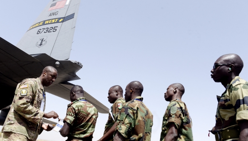 Sur la base de Ouakam, à Dakar, le 22 mars 2018.