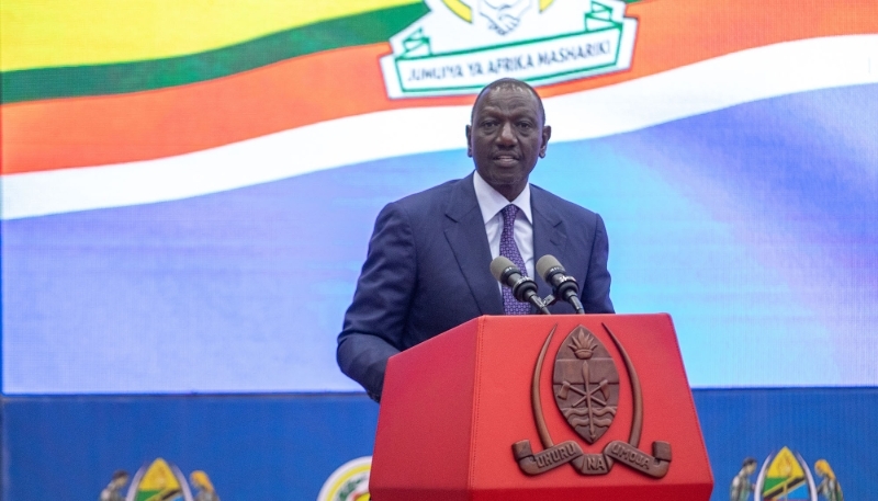 Le président du Kenya, William Ruto, à Dar es-Salam, en Tanzanie, le 8 février 2025.