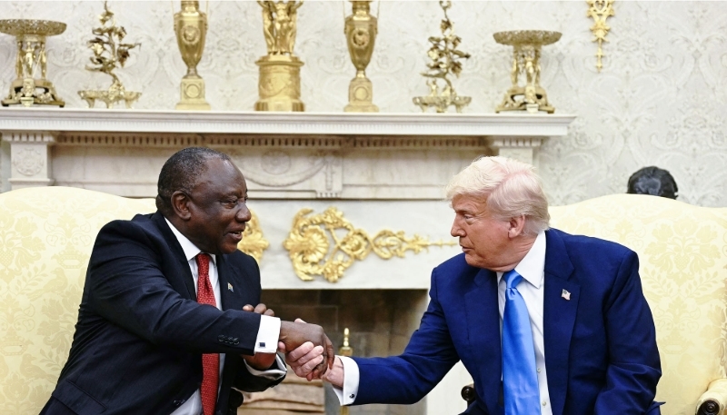Rencontre entre Cyril Ramaphosa et Donald Trump à Washington, le 21 mai 2025.