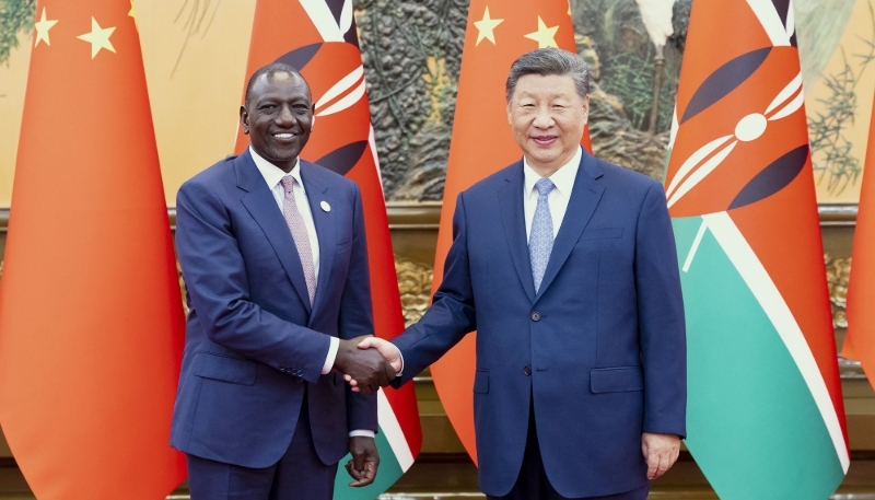 William Ruto et Xi Jinping au Grand Palais du Peuple, à Pékin, le 3 septembre 2024.