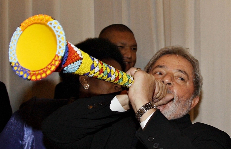 Le président brésilien Luis Inacio Lula da Silva en Afrique du Sud en 2010.