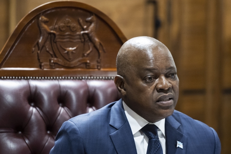 Le président du Botswana, Mokgweetsi Masisi, le 7 février 2023.