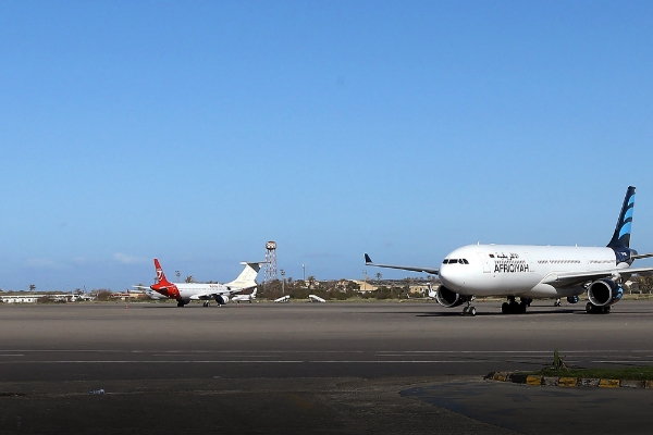 L'aéroport international de Mitiga où a eu lieu l'arrestation d'une équipe de GardaWorld, à Tripoli, le 8 avril 2019.