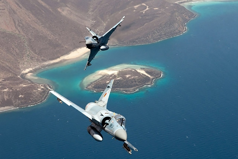 Mirage des forces françaises en patrouille à Djibouti.