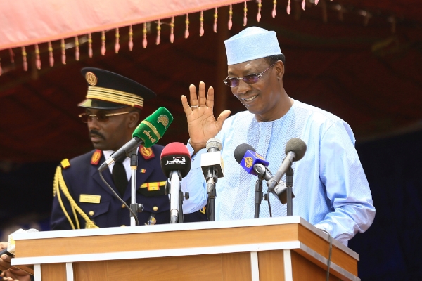 Le président tchadien Idriss Déby au Darfour en septembre 2016.