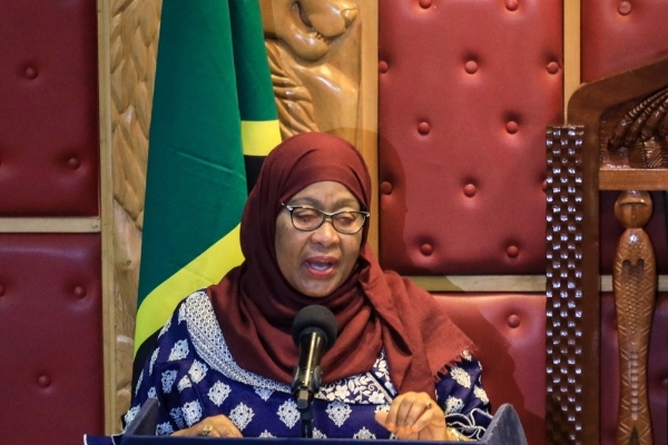 La présidente tanzanienne Samia Suluhu Hassan.