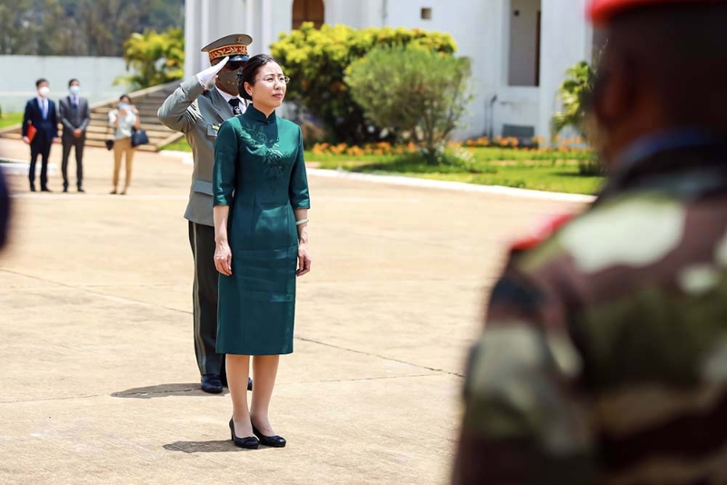 L'ambassadrice chinoise à Madagascar, Guo Xiaomei.