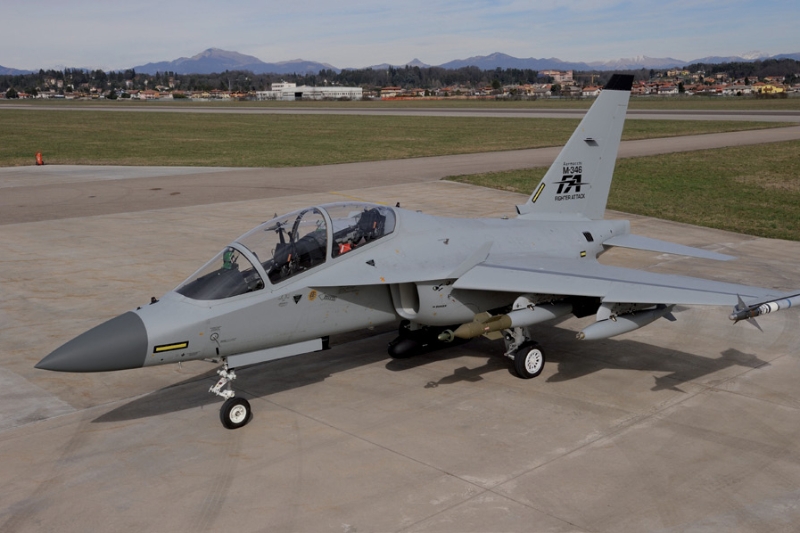 L'avion d'attaque M-346 du géant italien Leonardo.