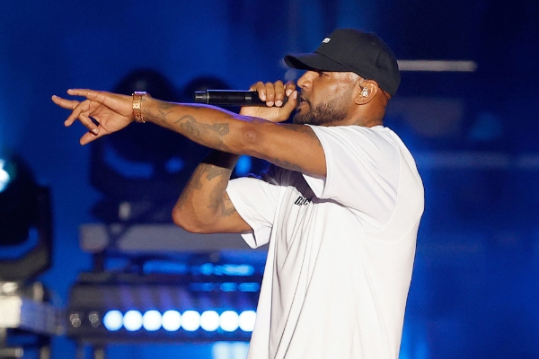 Le rappeur Booba sur la scène des Francofolies de La Rochelle, le 15 juillet 2022.