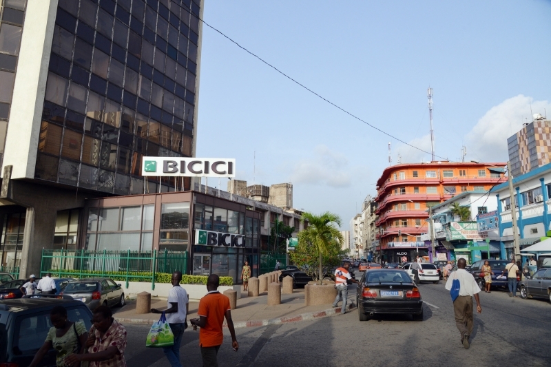 Le siège de la Banque internationale pour le commerce et l'industrie de Côte d'Ivoire (Bicici), à Abidjan.