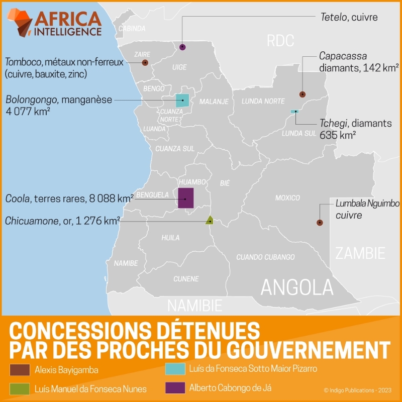 Concessions détenues par des proches du gouvernement.