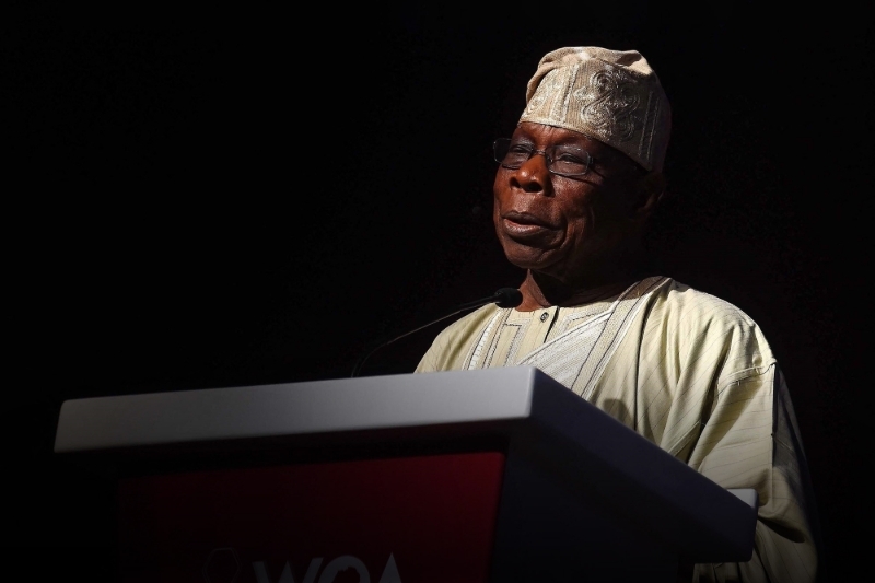 L'ancien président nigérian Olusegun Obasanjo, au Cap (Afrique du Sud), le 6 novembre 2019.