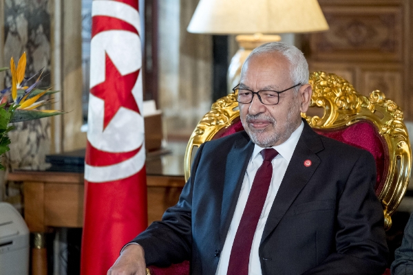 Rached Ghannouchi, patron du parti Ennahda et président de l'Assemblée des représentants du peuple (ARP).