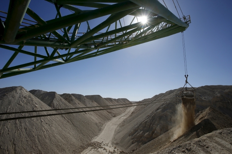 Mine de phosphate de l'OCP à Boucraa, dans le territoire contesté du Sahara occidental.