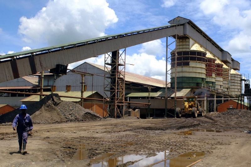 Les installations de la Gécamines sur la mine de cuivre de Kambove (Haut-Katanga).