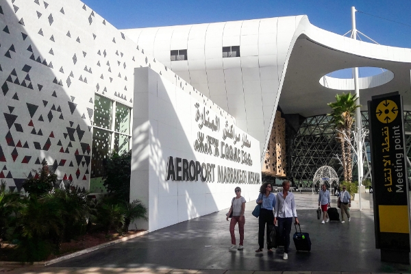 L'aéroport de Marrakech-Menara.