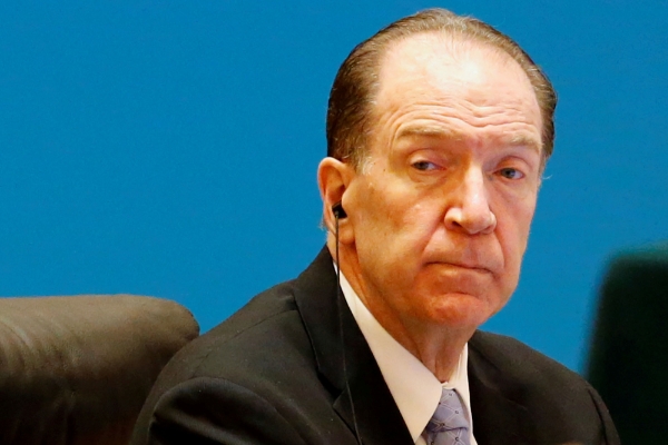 Le président de la Banque mondiale David Malpass.